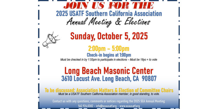 2025 USATF Southern California Association Annual Meeting & Elections